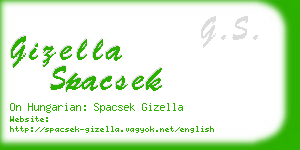 gizella spacsek business card